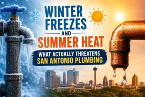 Winter Freezes and Summer Heat: What Actually Threatens San Antonio Plumbing