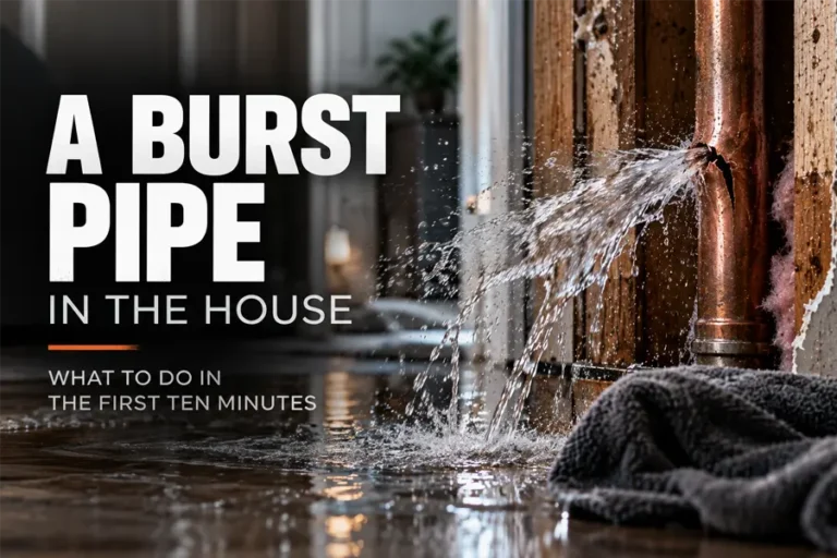A Burst Pipe in the House: What to Do in the First Ten Minutes