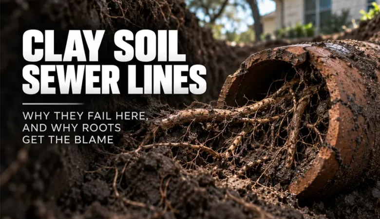 Clay Soil Sewer Lines: Why They Fail Here, and Why Roots Get the Blame